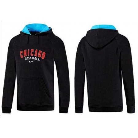 Chicago Cubs Pullover Hoodie Black & Blue