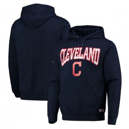 Men's Cleveland Guardians Navy Pullover Hoodie