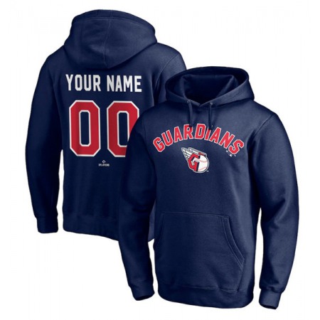 Men's Cleveland indians Customized Navy Hoodie