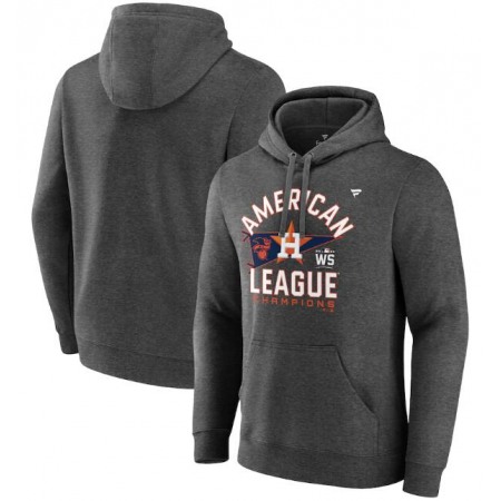 Men's Houston Astros 2021 Heathered Charcoal American League Champions Locker Room Pullover Hoodie
