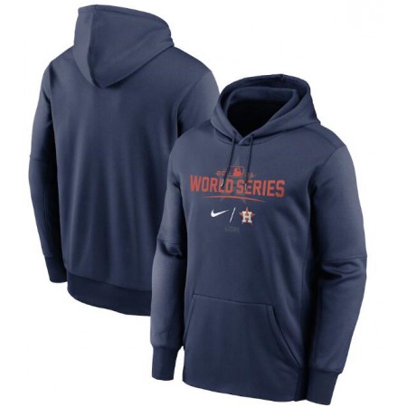 Men's Houston Astros 2021 Navy World Series Collection Dugout Pullover Hoodie