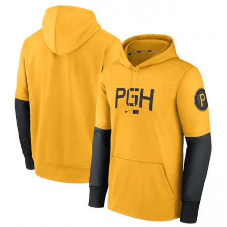 Men's Pittsburgh Pirates Gold 2023 City Connect Therma Performance Pullover Hoodie
