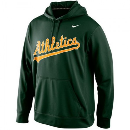 Oakland Athletics Nike Men's KO Wordmark Perfomance Green MLB Hoodie