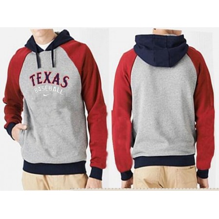 Texas Rangers Pullover Hoodie Red & Grey