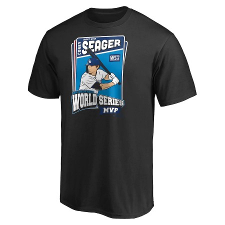 Men's Los Angeles Dodgers Black 2020 World Series Champions MVP T-shirt