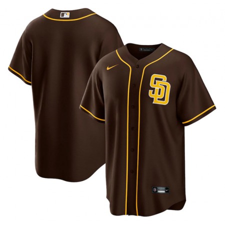 Men's San Diego Padres Customized Brown Stitched Jersey