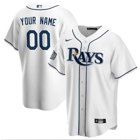 Men's Tampa Bay Rays Customized ACTIVE Player White 2020 World Series Bound Custom Stitched MLB Jersey