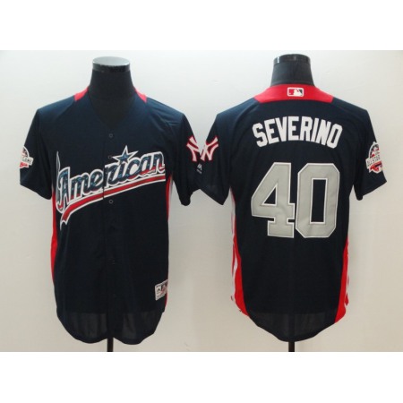 American League #40 Luis Severino Navy 2018 MLB All-Star Game Home Run Derby Jersey