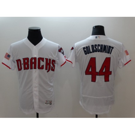 Men's Arizona Diamondbacks #44 Paul Goldschmidt White Flexbase Stitched MLB Jersey
