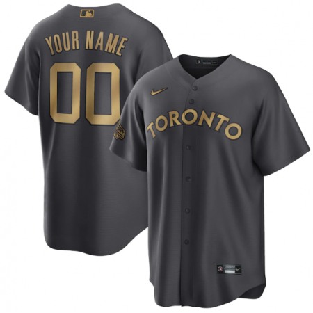 Men's Toronto Blue Jays ACTIVE Player Custom 2022 All-Star Charcoal Cool Base Stitched Baseball Jersey