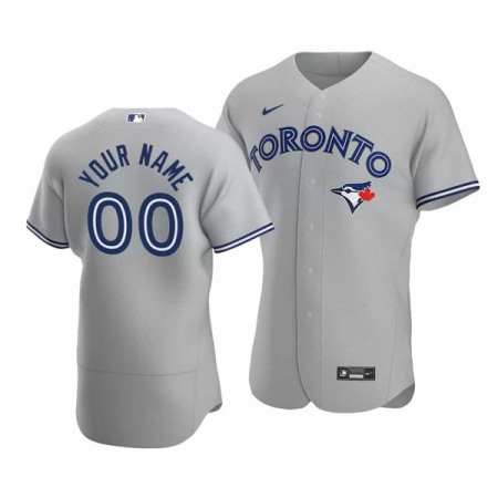 Men's Toronto Blue Jays Grey Customized Stitched MLB Jersey