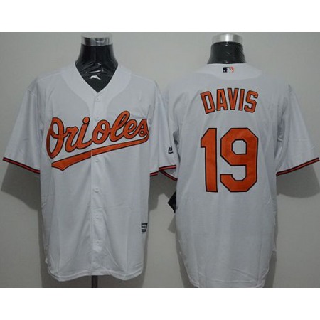 Orioles #19 Chris Davis White New Cool Base Stitched MLB Jersey