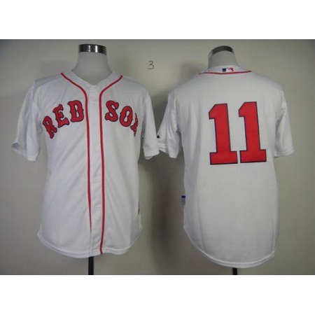 Red Sox #11 Clay Buchholz White Cool Base Stitched MLB Jersey