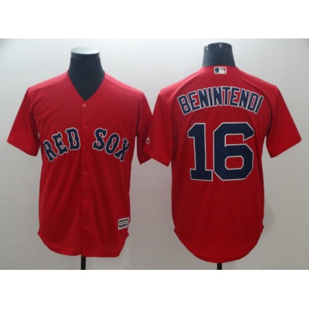 Men's Boston Red Sox #16 Andrew Benintendi Majestic Scarlet Cool Base Player Stitched MLB Jersey