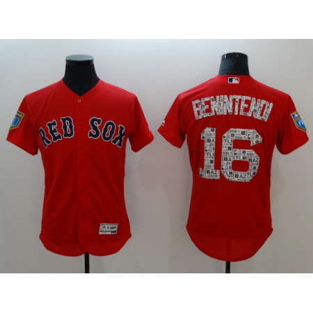 Men's Boston Red Sox #16 Andrew Benintendi Red 2018 Spring Training Flexbase Stitched MLB Jersey