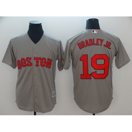 Men's Boston Red Sox #19 Jackie Bradley Jr. Majestic Gray Cool Base Player Stitched MLB Jersey