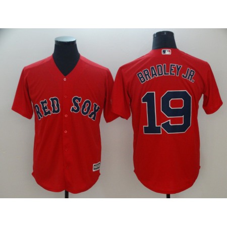 Men's Boston Red Sox #19 Jackie Bradley Jr. Majestic Scarlet Cool Base Player Stitched MLB Jersey