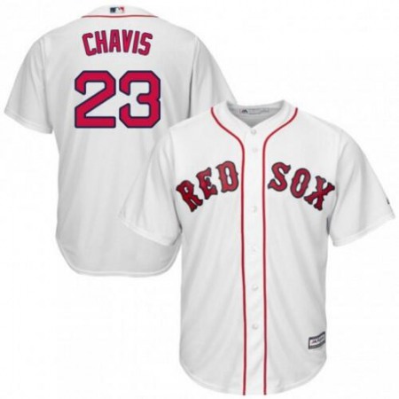 Men's Boston Red Sox #23 Michael Chavis White 2019 Gold Program Cool Base Stitched MLB Jersey