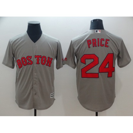 Men's Boston Red Sox #24 David Price Majestic Gray Cool Base Player Stitched MLB Jersey