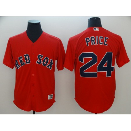 Men's Boston Red Sox #24 David Price Majestic Scarlet Cool Base Player Stitched MLB Jersey