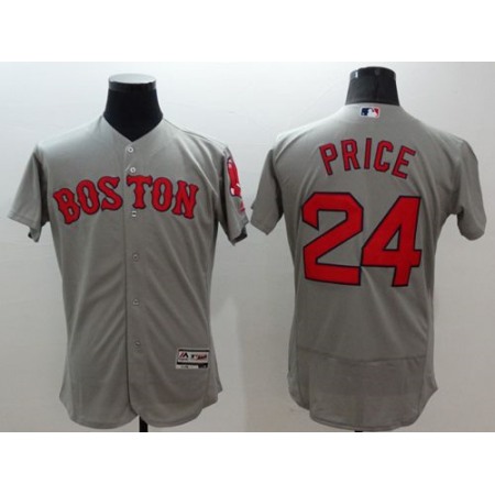 Red Sox #24 David Price Grey Flexbase Authentic Collection Stitched MLB Jersey