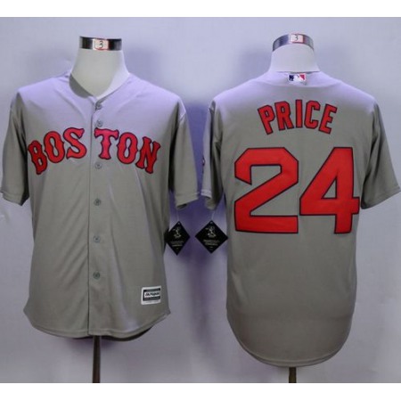 Red Sox #24 David Price Grey New Cool Base Stitched MLB Jersey