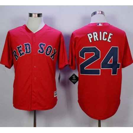 Red Sox #24 David Price Red New Cool Base Stitched MLB Jersey