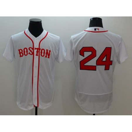 Red Sox #24 David Price White Flexbase Authentic Collection Alternate Home Stitched MLB Jersey
