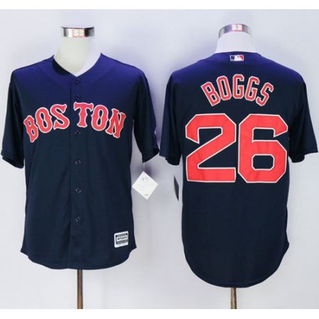 Red Sox #26 Wade Boggs Navy Blue New Cool Base Stitched MLB Jersey
