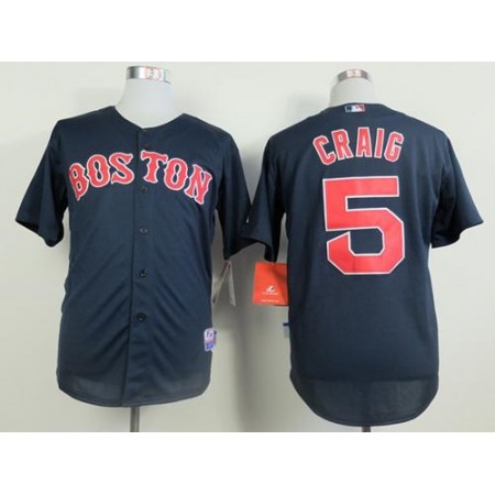 Red Sox #5 Allen Craig Dark Blue Cool Base Stitched MLB Jersey
