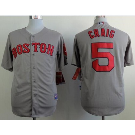 Red Sox #5 Allen Craig Grey Cool Base Stitched MLB Jersey