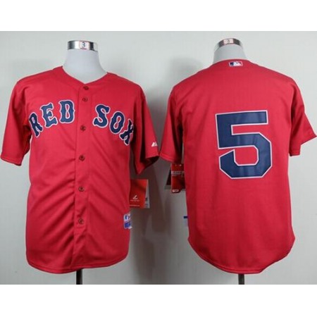 Red Sox #5 Allen Craig Red Cool Base Stitched MLB Jersey
