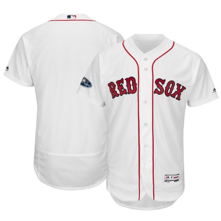 Men's Boston Red Sox Majestic White 2018 World Series Champions Home Flex Base Team Stitched MLB Jersey