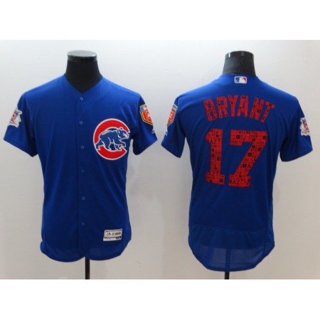 Men's Chicago Cubs #17 Kris Bryant Royal 2018 Spring Training Flexbase Stitched MLB Jersey