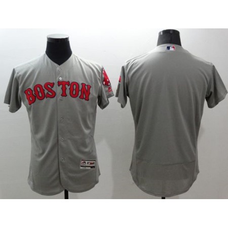 Red Sox Blank Grey Flexbase Authentic Collection Stitched MLB Jersey