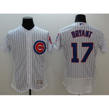 Cubs #17 Kris Bryant White Flexbase Authentic Collection Stitched MLB Jersey