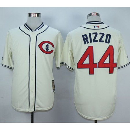 Cubs #44 Anthony Rizzo Cream 1929 Turn Back The Clock Stitched MLB Jersey