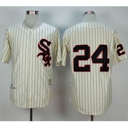 Mitchell And Ness 1959 White Sox #24 Early Wynn Cream Stitched MLB Jersey