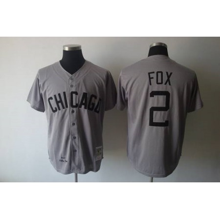 Mitchell and Ness 1960 Chicago White Sox #2 Nellie Fox Grey Throwback Stitched MLB Jerseys