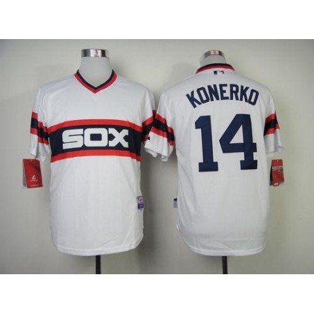 White Sox #14 Paul Konerko White Alternate Home Cool Base Stitched MLB Jersey