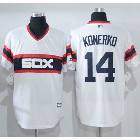 White Sox #14 Paul Konerko White New Cool Base Alternate Home Stitched MLB Jersey