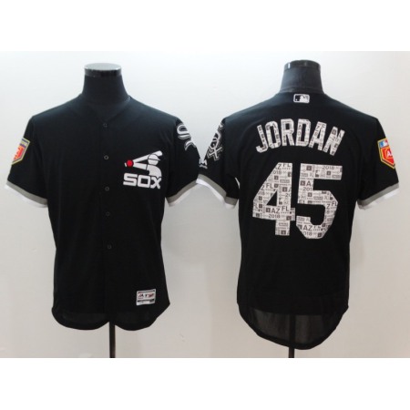 Men's Chicago White Sox #45 Michael Jordan Black 2018 Spring Training Flexbase Stitched MLB Jersey