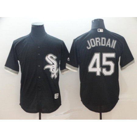 Men's Chicago White Sox #45 Michael Jordan Black Cool Base Stitched MLB Jersey