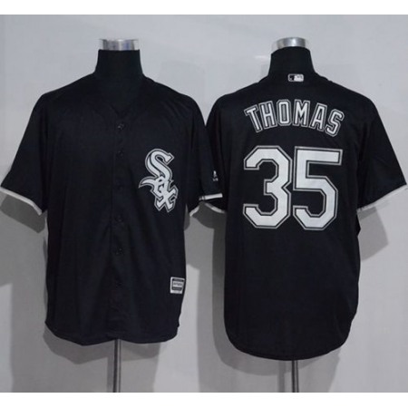 White Sox #35 Frank Thomas Black New Cool Base Stitched MLB Jersey