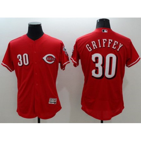 Reds #30 Ken Griffey Red Flexbase Authentic Collection Stitched MLB Jersey