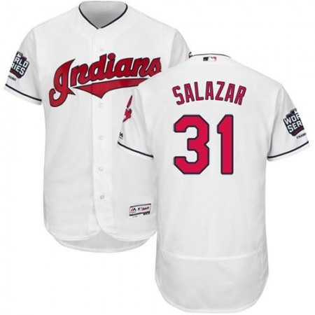 indians #31 Danny Salazar White Flexbase Authentic Collection 2016 World Series Bound Stitched MLB Jersey