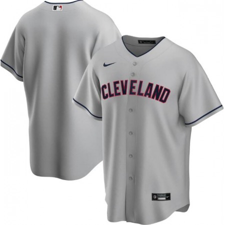 Men's Cleveland indians Blank Grey Cool Base Stitched Jersey