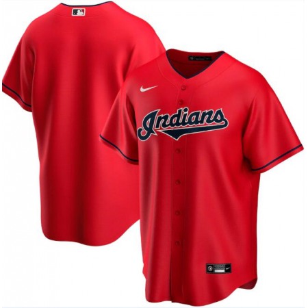 Men's Cleveland indians Blank Red Cool Base Stitched Jersey