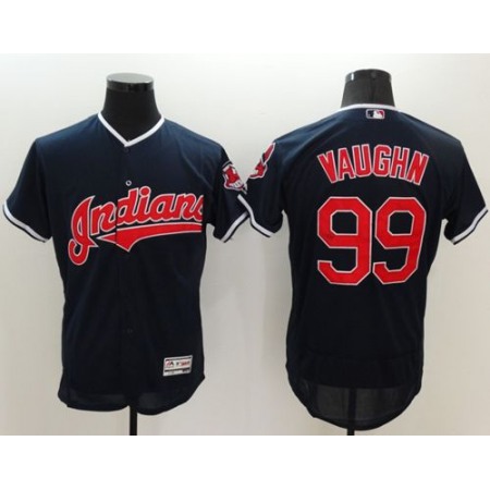 indians #99 Ricky Vaughn Navy Blue Flexbase Authentic Collection Stitched MLB Jersey