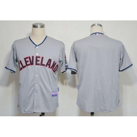 indians Blank Grey Cool Base Stitched MLB Jersey